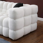 Modern 84.3 Boucle 3-Seater Sofa with Pillows
