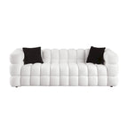 Modern 84.3 Boucle 3-Seater Sofa with Pillows
