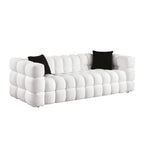 Modern 84.3 Boucle 3-Seater Sofa with Pillows