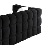 Modern 84.3 Boucle 3-Seater Sofa with Pillows