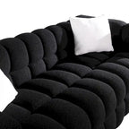 Modern 84.3 Boucle 3-Seater Sofa with Pillows
