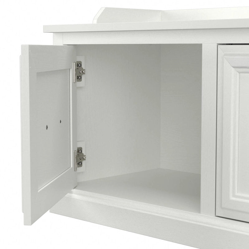 Woodland 40W Shoe Bench with Doors & Wall Coat Rack