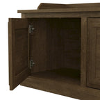 Woodland 40W Shoe Bench with Doors & Wall Coat Rack