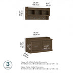 Woodland 40W Shoe Bench with Doors & Wall Coat Rack