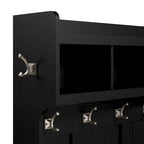 Woodland 40W Shoe Bench with Doors & Wall Coat Rack