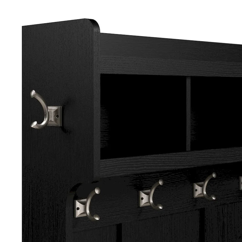 Woodland 40W Shoe Bench with Doors & Wall Coat Rack