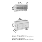 Woodland 40W Shoe Bench with Doors & Wall Coat Rack