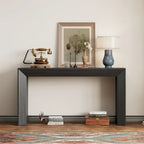 Elegant Console Table with Fireplace-Inspired Design and Wood Veneer Top