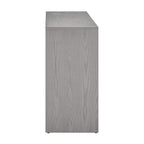 Elegant Console Table with Fireplace-Inspired Design and Wood Veneer Top