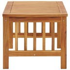 Mia Coffee Table, Brown Acacia Wood, Slatted Rectangular 40 Inch