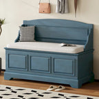 Retro Shoe Storage Bench with Safe Soft-Close Devices & Cushion