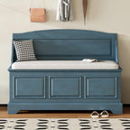 Retro Shoe Storage Bench with Safe Soft-Close Devices & Cushion