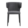 Extended Wingback Modern Leather Dining Chair