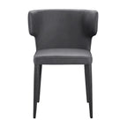 Extended Wingback Modern Leather Dining Chair