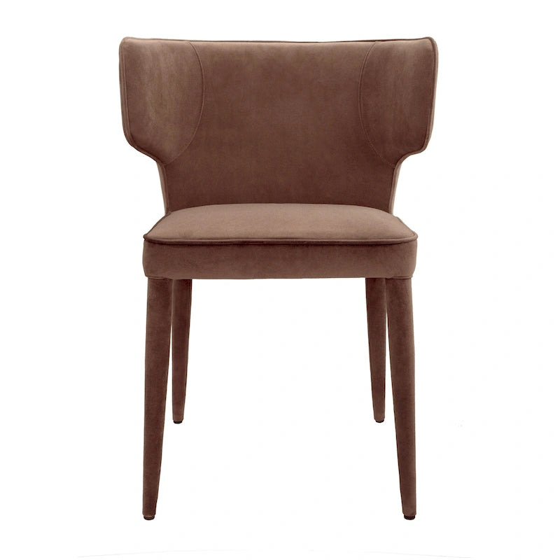 Extended Wingback Modern Leather Dining Chair