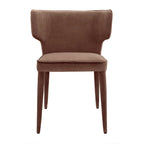 Extended Wingback Modern Leather Dining Chair