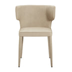 Extended Wingback Modern Leather Dining Chair