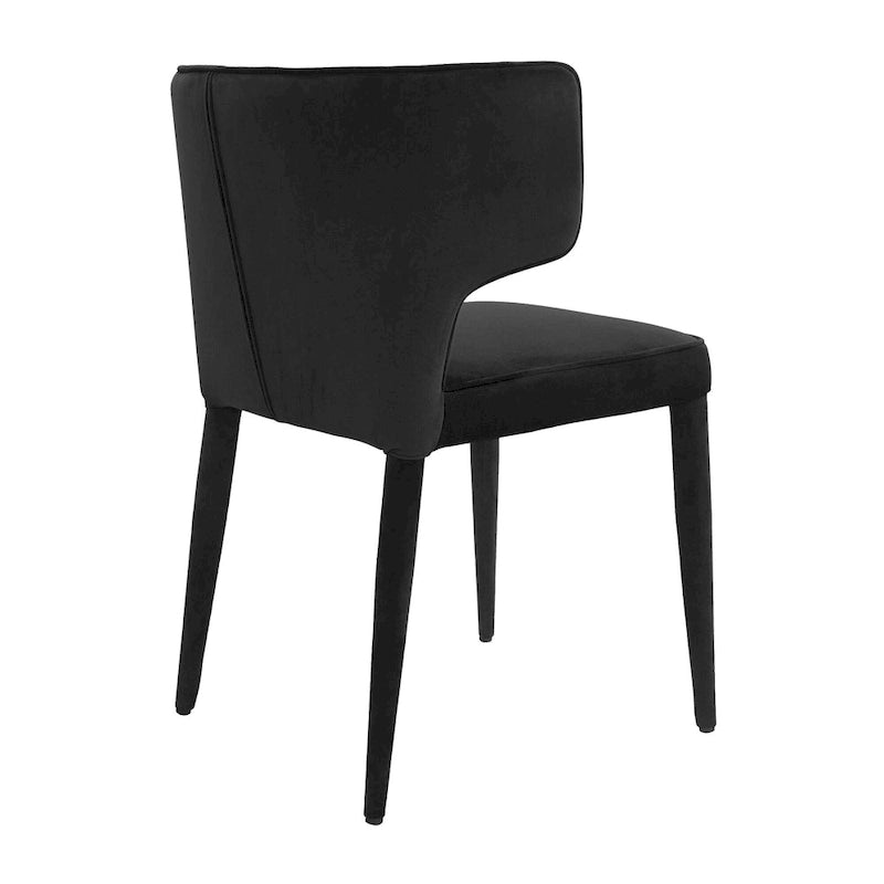 Extended Wingback Modern Leather Dining Chair
