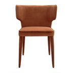 Extended Wingback Modern Leather Dining Chair