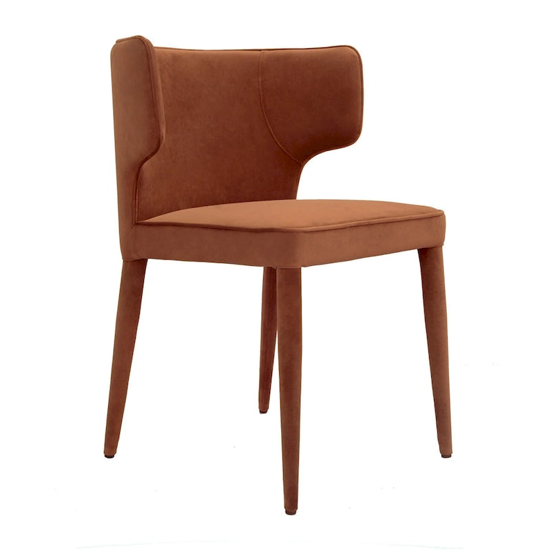 Extended Wingback Modern Leather Dining Chair