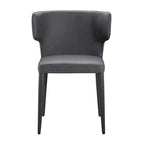 Extended Wingback Modern Leather Dining Chair