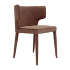 Extended Wingback Modern Leather Dining Chair