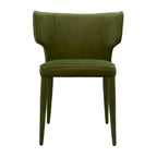 Extended Wingback Modern Leather Dining Chair