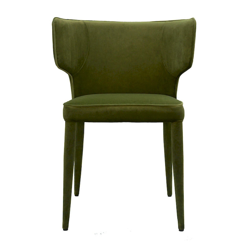 Extended Wingback Modern Leather Dining Chair
