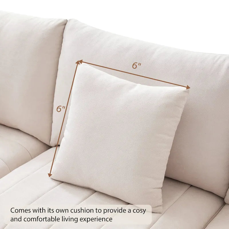 L-Shaped Modular Sectional Sofa, Upholstered Deep Seat Cloud Couch