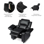 Gymax Deluxe Padded Kids Sofa Armchair Recliner Headrest Children w/ - See Details