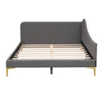 Modern Upholstered Daybed with Armrest and Headrest