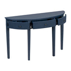 51.1 Modern Curved Console Table with Vertical Stripe Drawer Fronts for Entryway, Hallway, Living Room