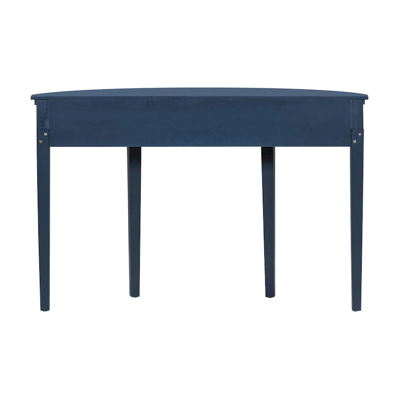 51.1 Modern Curved Console Table with Vertical Stripe Drawer Fronts for Entryway, Hallway, Living Room