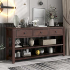 Console Table with 2-open Shelves - 16.00 x 50.00 x 30.00