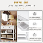Console Table with 2-open Shelves - 16.00 x 50.00 x 30.00