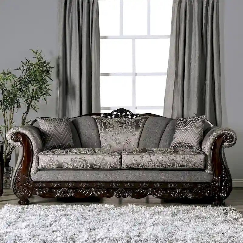 Dikic Traditional Chenille Upholstered Sofa by