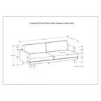 WYNDENHALL Chloris 90 inch Wide Mid-Century Modern Sofa