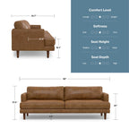 WYNDENHALL Chloris 90 inch Wide Mid-Century Modern Sofa