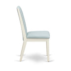 Lancy Parson Chairs - Linen Fabric Padded Dining Chairs, Set of 2, (Finish Options)