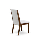 Lancy Parson Chairs - Linen Fabric Padded Dining Chairs, Set of 2, (Finish Options)