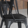 All-Weather Polyresin Seat for Colorful Metal Stools and Chairs-4 Pack