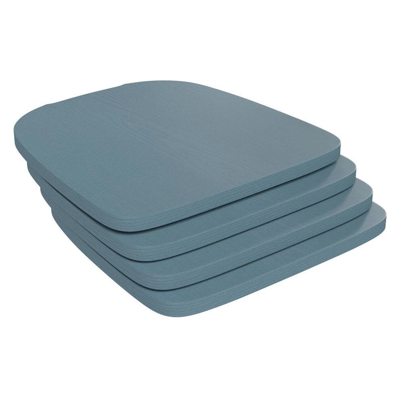 All-Weather Polyresin Seat for Colorful Metal Stools and Chairs-4 Pack