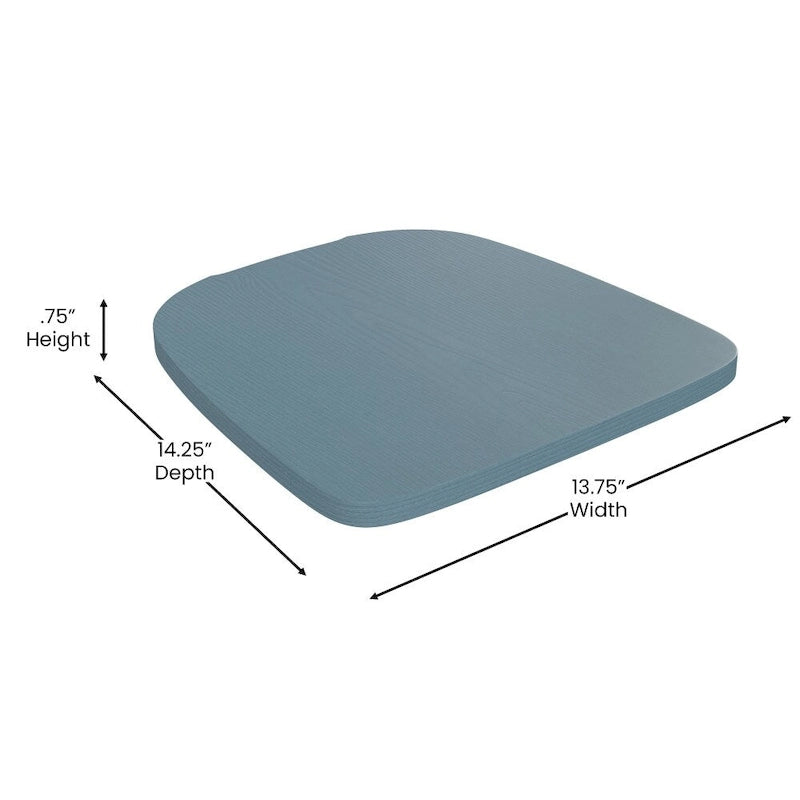 All-Weather Polyresin Seat for Colorful Metal Stools and Chairs-4 Pack