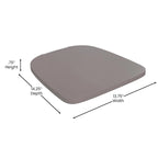 All-Weather Polyresin Seat for Colorful Metal Stools and Chairs-4 Pack