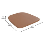 All-Weather Polyresin Seat for Colorful Metal Stools and Chairs-4 Pack