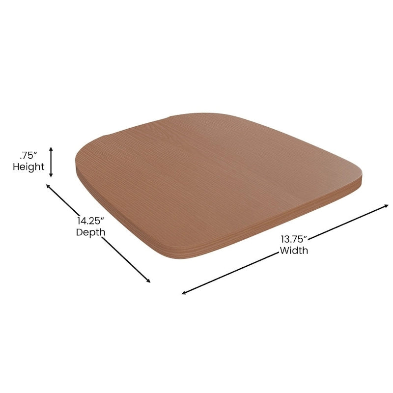 All-Weather Polyresin Seat for Colorful Metal Stools and Chairs-4 Pack