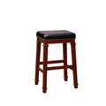 Elle Black Faux Leather Backless 31.01-inch Bar Stool