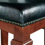 Elle Black Faux Leather Backless 31.01-inch Bar Stool