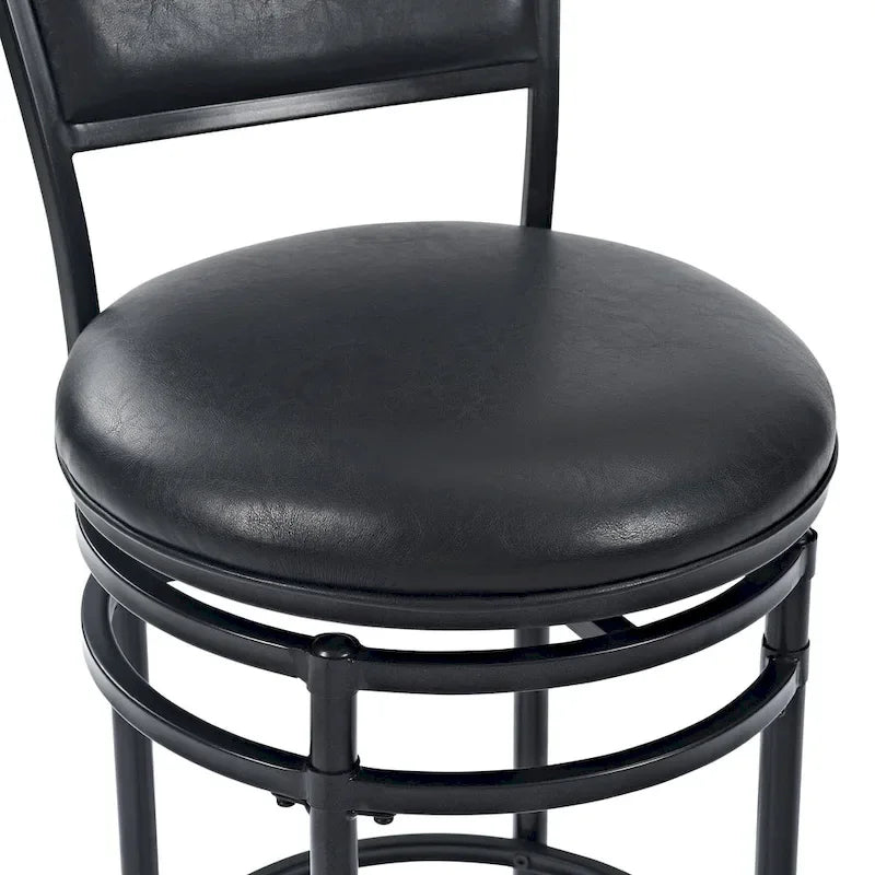 Rachel Black Swivel Bar Stool - N/A