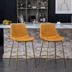 Modern Velvet 26.50 Counter Height Stool (Set of 2)